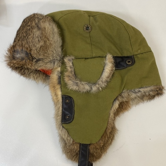 Crown Cap Aviator Cap Rabbit Trim - Picture 9 of 11